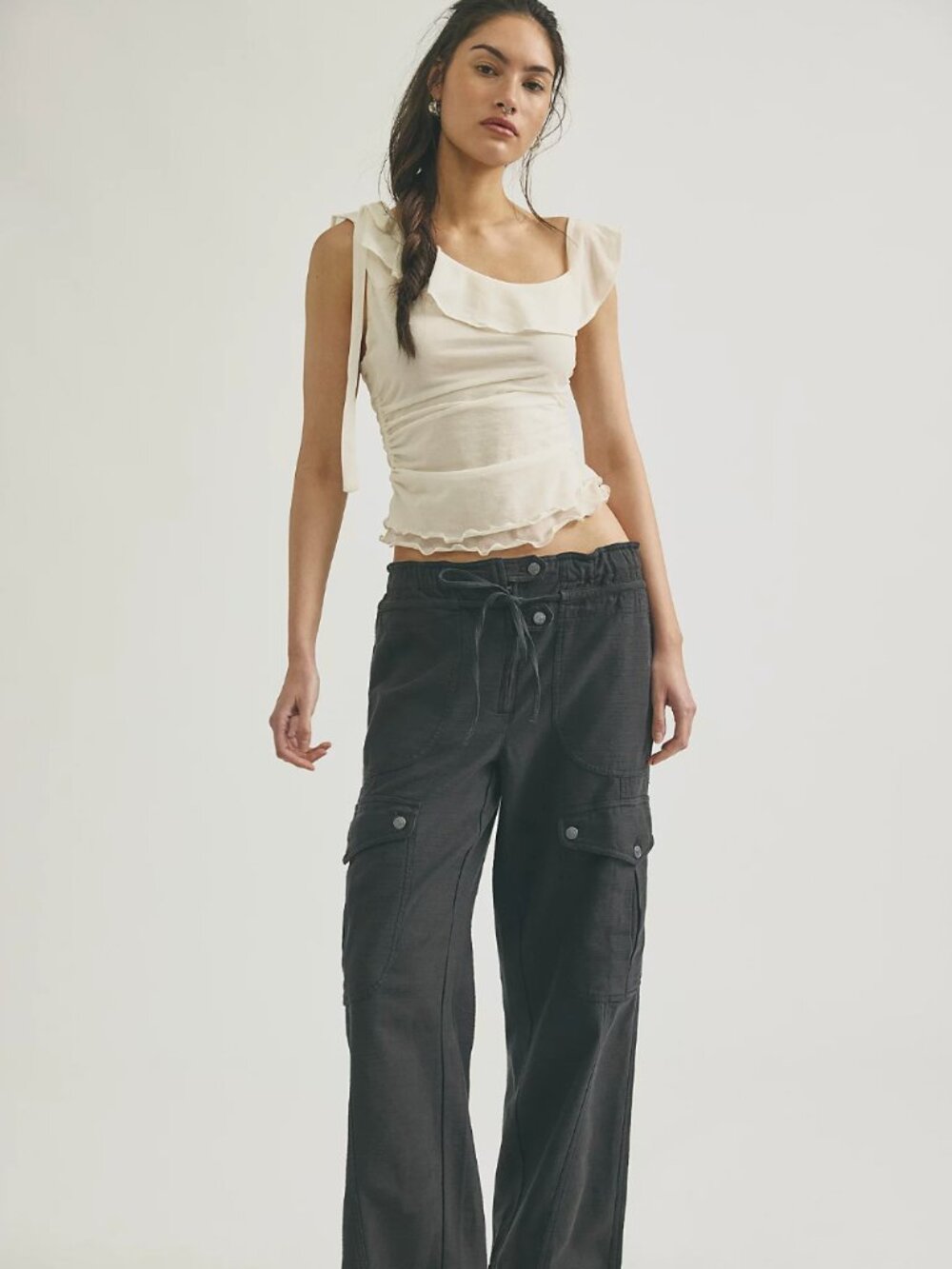 We The Free Park Ave Pull-On Cargo Pants – Black – Size M